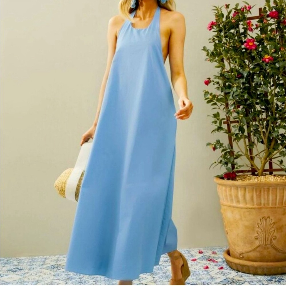 Tuckernuck Pomander Place Breaker Blue Lyle Dress-NWOT
